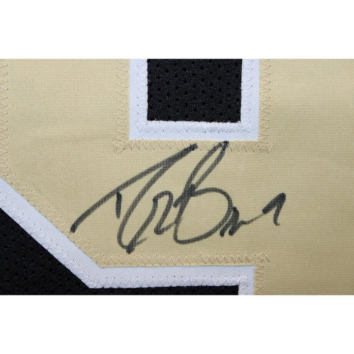 Drew Brees Autographed Pro Style Sz XL Black Jersey Beckett Witness 58503