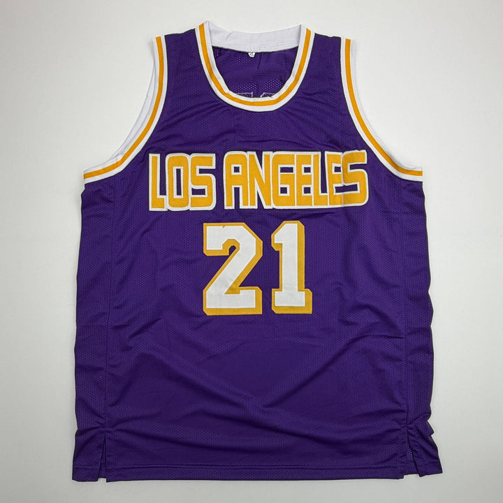 Autographed/Signed Michael Cooper Los Angeles Purple Jersey JSA COA