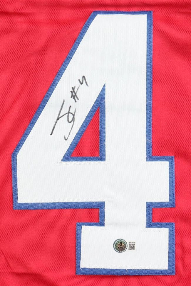 James Cook Buffalo Signed Red Football Jersey BAS
