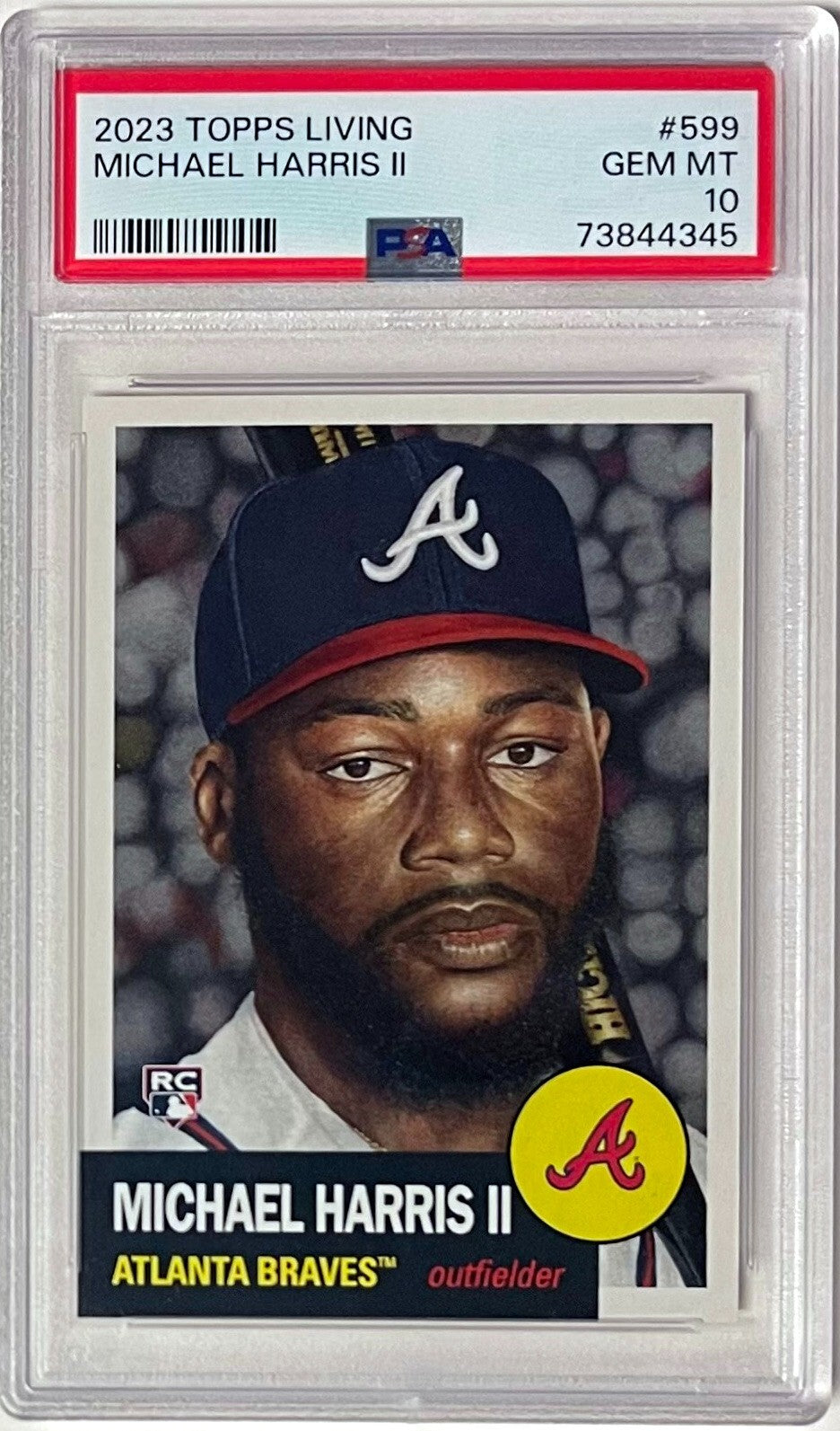 Michael Harris 2023 Topps Living Rookie Card (RC) #599- PSA Graded 10 Gem Mint