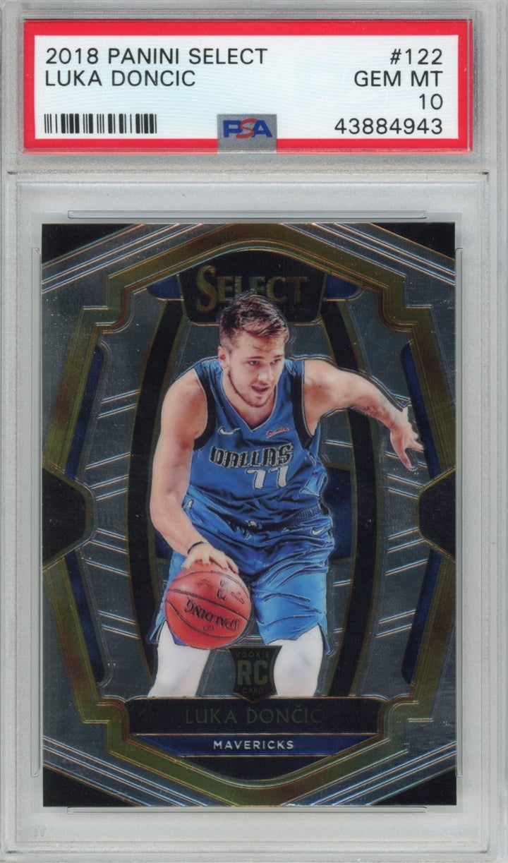 Graded 2018-19 Panini Select Luka Doncic #122 Premier Level RC Basketball