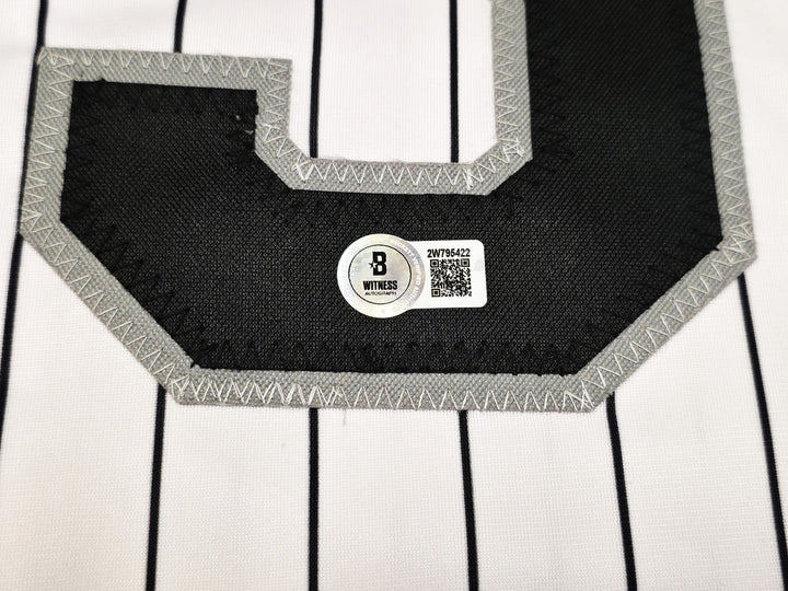 Chicago White Sox Frank Thomas Signed White Pinstripe Jersey Beckett Wit
