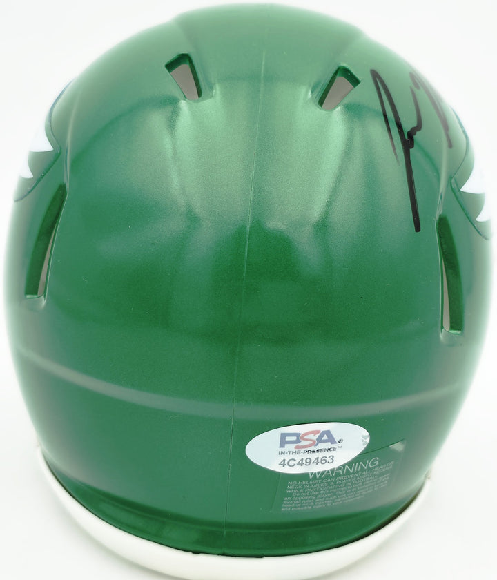 Jason Kelce Auto Eagles Kelly Green 2023 Alternate Speed Mini Helmet PSA/DNA ITP