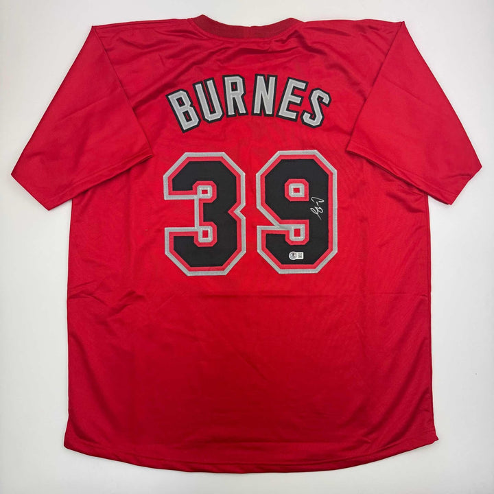 Autographed/Signed Corbin Burnes Arizona Red Jersey Beckett BAS COA