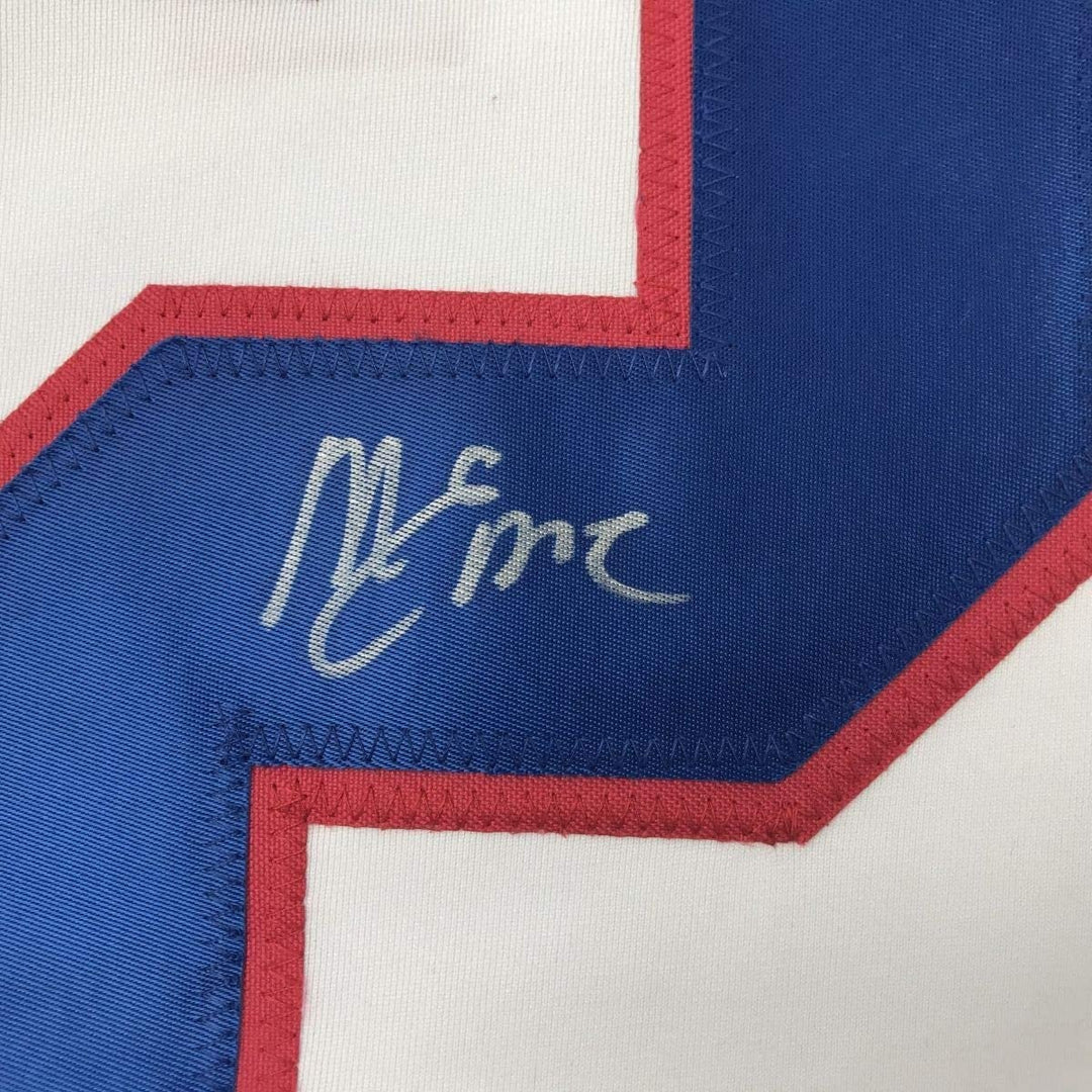 Signed Mike Eruzione White Team Miracle On Ice 1980 Jersey JSA COA