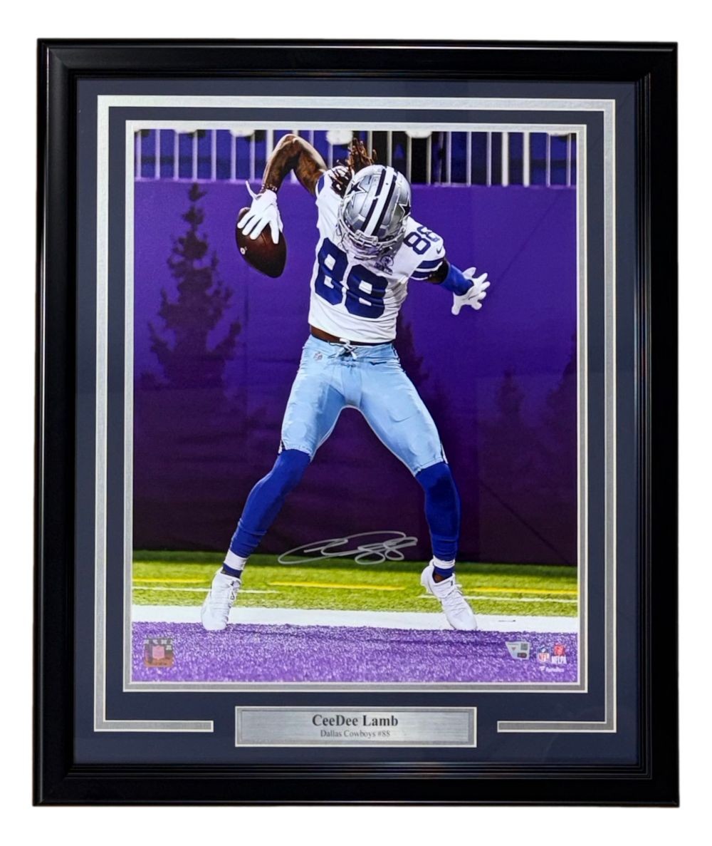 Ceedee Lamb Signed Framed 16x20 Dallas Cowboys Photo Fanatics