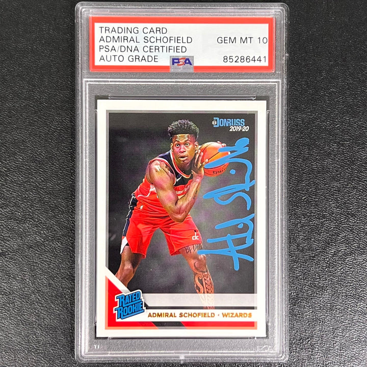 2019-20 Panini Donruss Rated Rookie #239 Admiral Schofield Signed Card AUTO 10 P