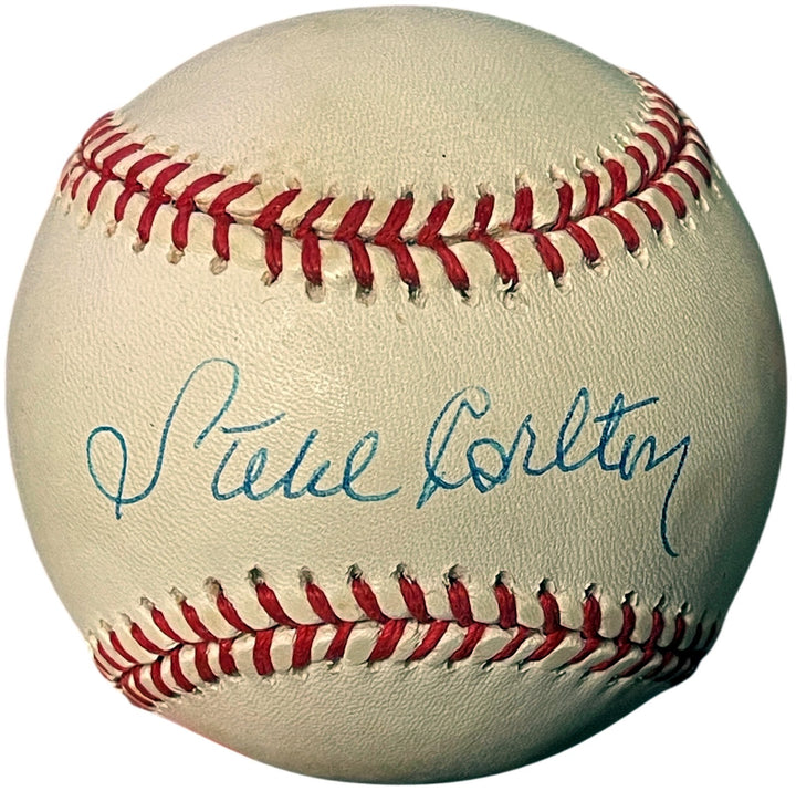 Steve Carlton signed RONL Rawlings Official National League Baseball minor tone