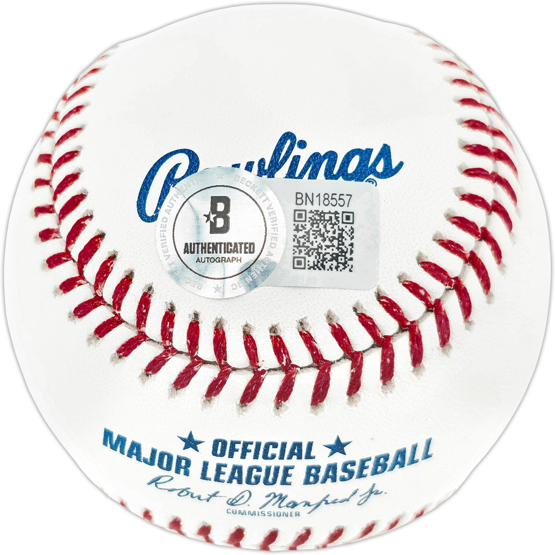 Ozzie Smith Signed MLB Baseball Cardinals The Wizard Beckett QR