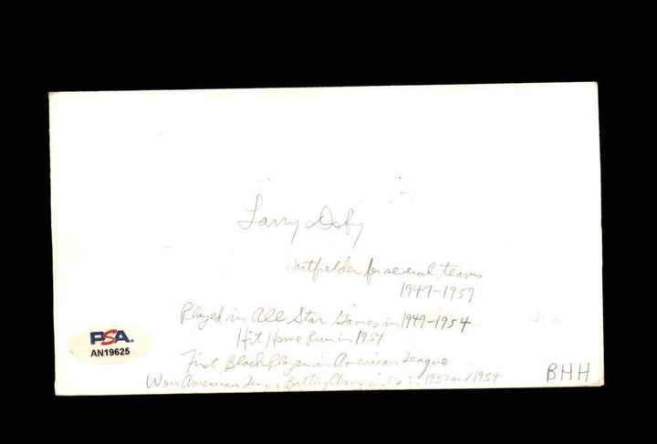 Larry Doby PSA DNA Signed FDC 1983 First Day Cover Cache Babe Ruth Jackie Robins
