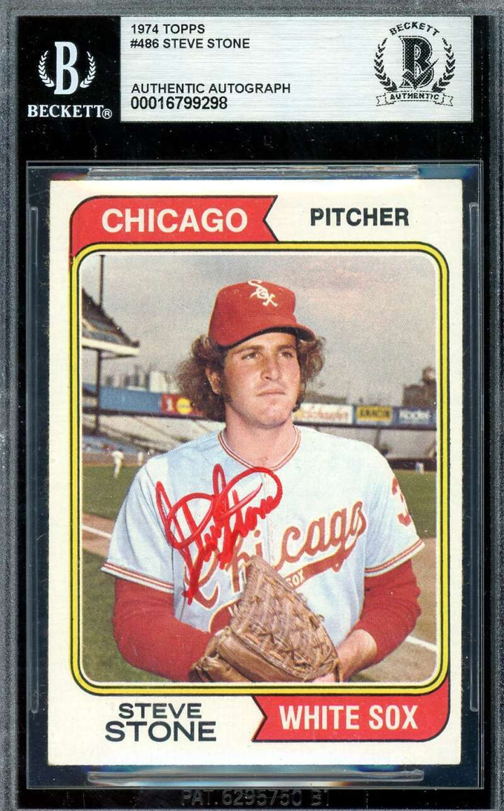 Steve Stone Beckett BAS Signed 1974 Topps Autograph
