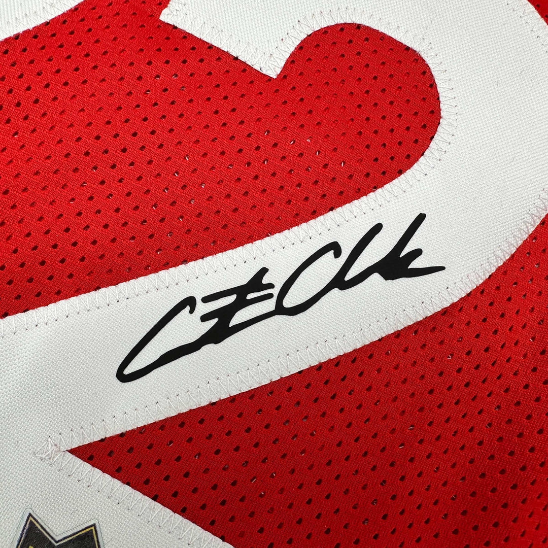 Facsimile Autographed Caitlin Clark Indiana Red Reprint Jersey Size Men's XL