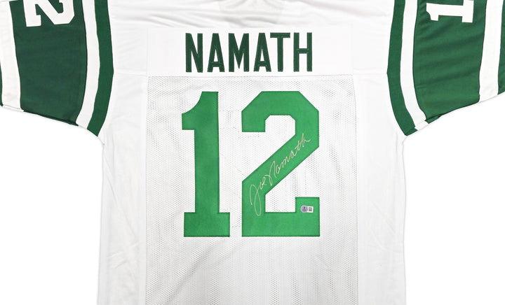 New York Jets Joe Namath Signed White Jersey Beckett Wit