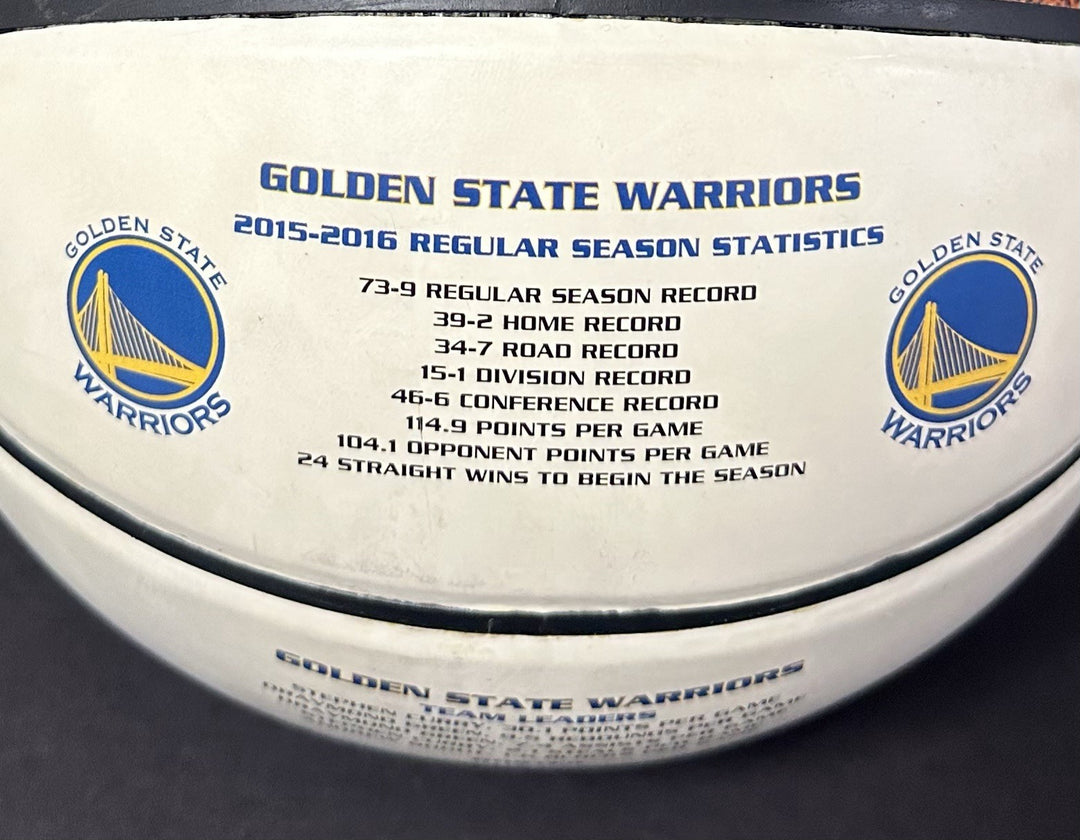 Klay Thompson Signed Spalding Basketball Warriors Record 73-9 Autograph LE COA