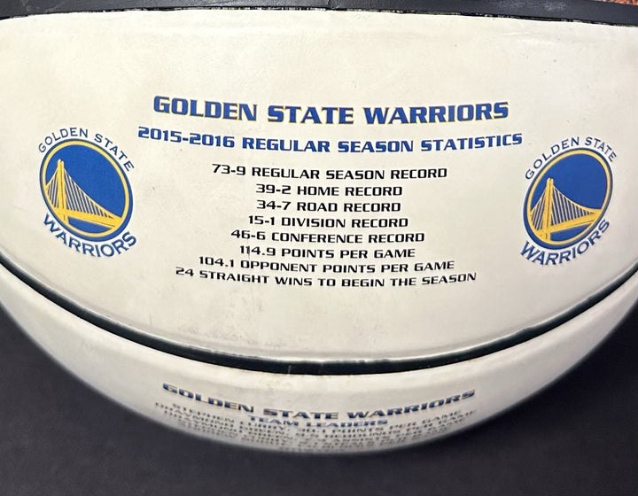 Klay Thompson Signed Spalding Basketball Warriors Record 73-9 Autograph LE COA