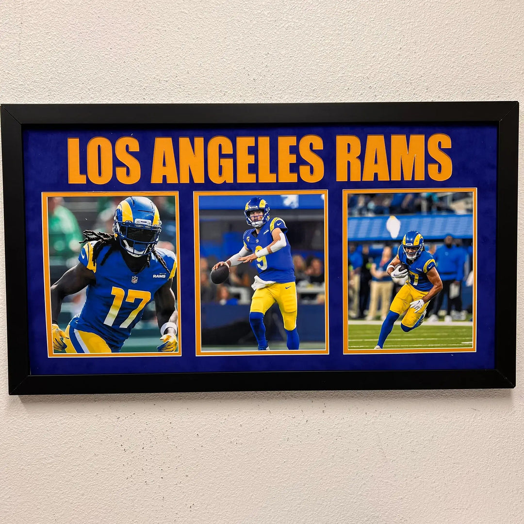 Davante Adams, Matthew Stafford, Puka Nacua 3-Photo Framed Los Angeles Rams