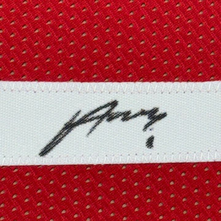 Framed Autographed/Signed Alperen Sengun 35x39 Houston Red Jersey BAS COA