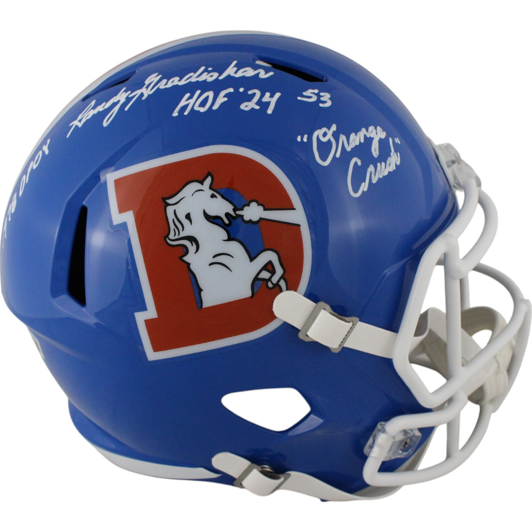 Randy Gradishar Autographed Denver Broncos F/S TB Helmet 2 Insc. Beckett 49151