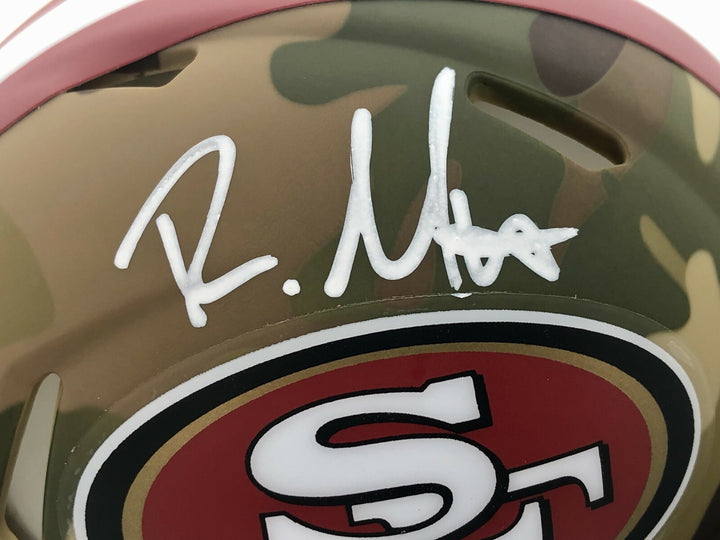 Raheem Mostert Signed San Francisco 49ers Camo Mini Helmet JSA COA Autograph