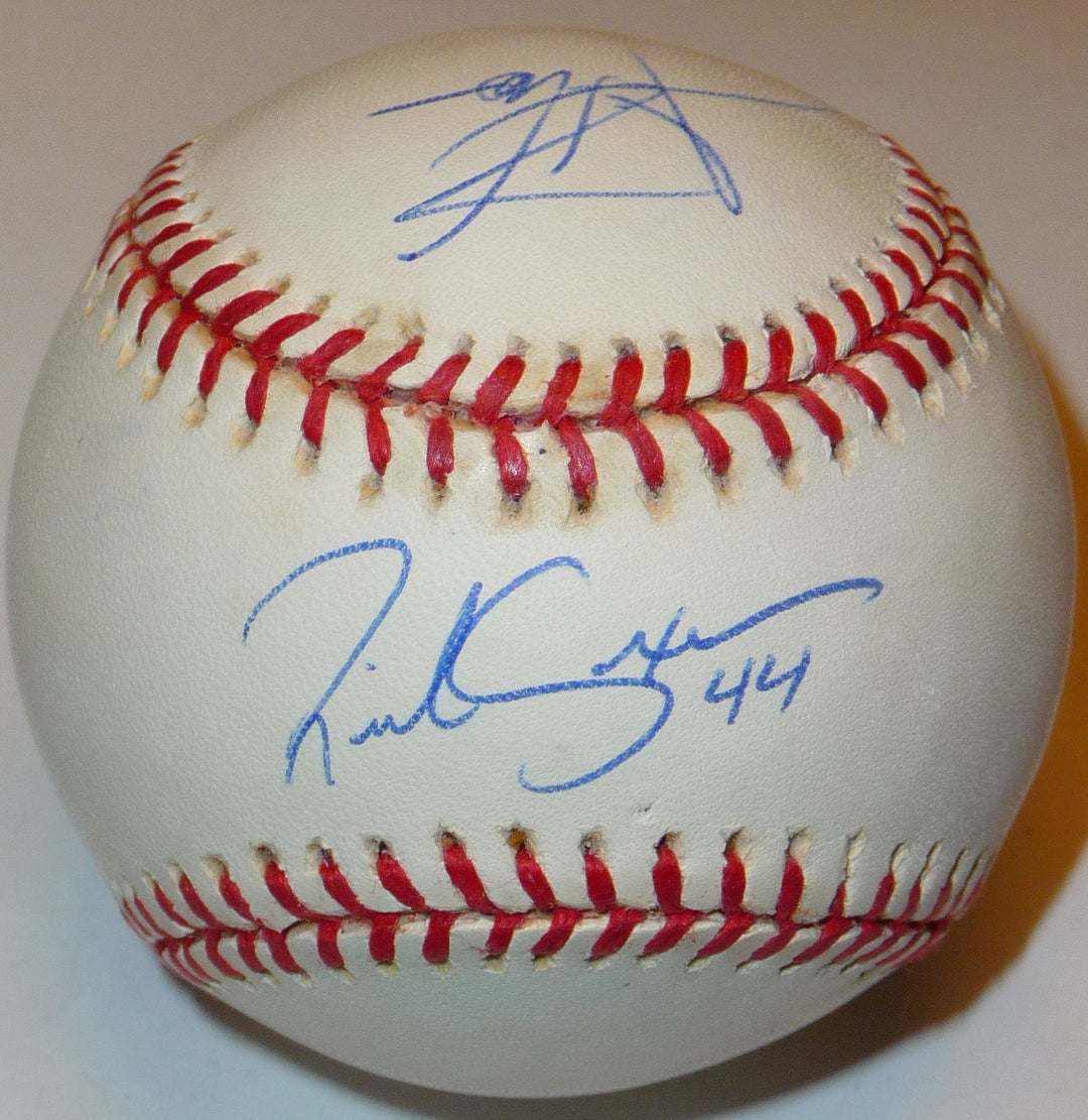 JIM THOME & RICHIE SEXSON DUAL SIGNED VINTAGE ROALB BALL CLEVELAND INDIANS JSA