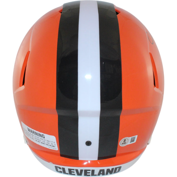 Nick Chubb Autographed/Signed Cleveland Browns F/S Helmet Beckett Witness 49796