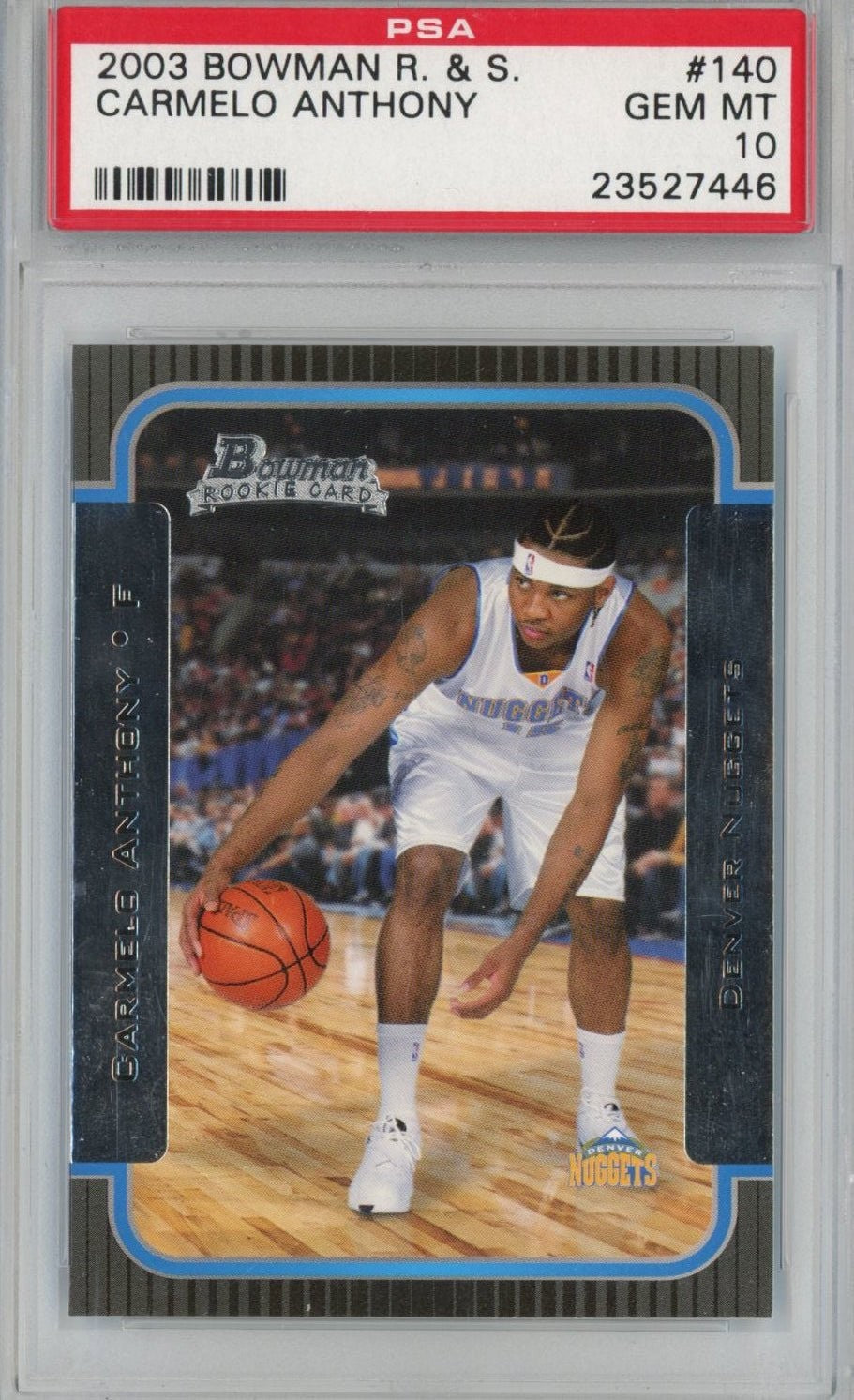 Graded 2003-04 Bowman RCs & Stars Carmelo Anthony #140 RC Card PSA 10