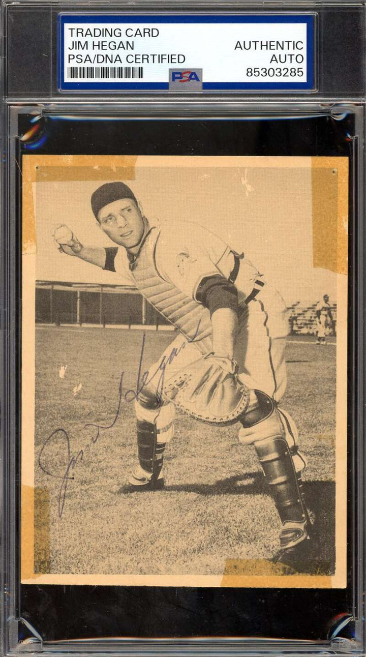 Jim Hegan PSA DNA Vintage Signed Rare 1952 Num Num Indians Autograph