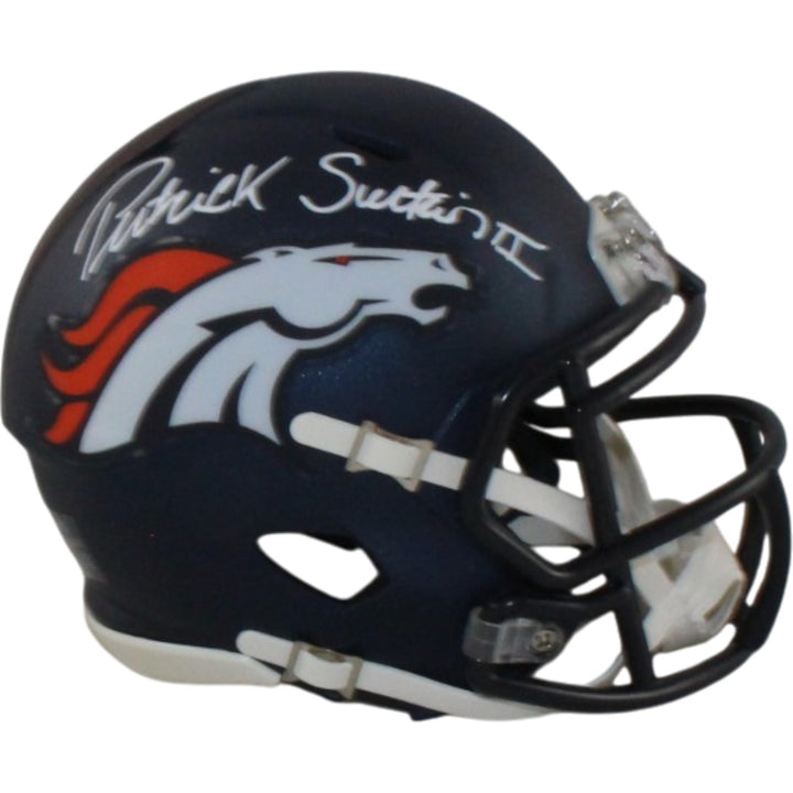 Patrick Surtain Autographed Denver Broncos Mini Helmet Beckett Witness 56419