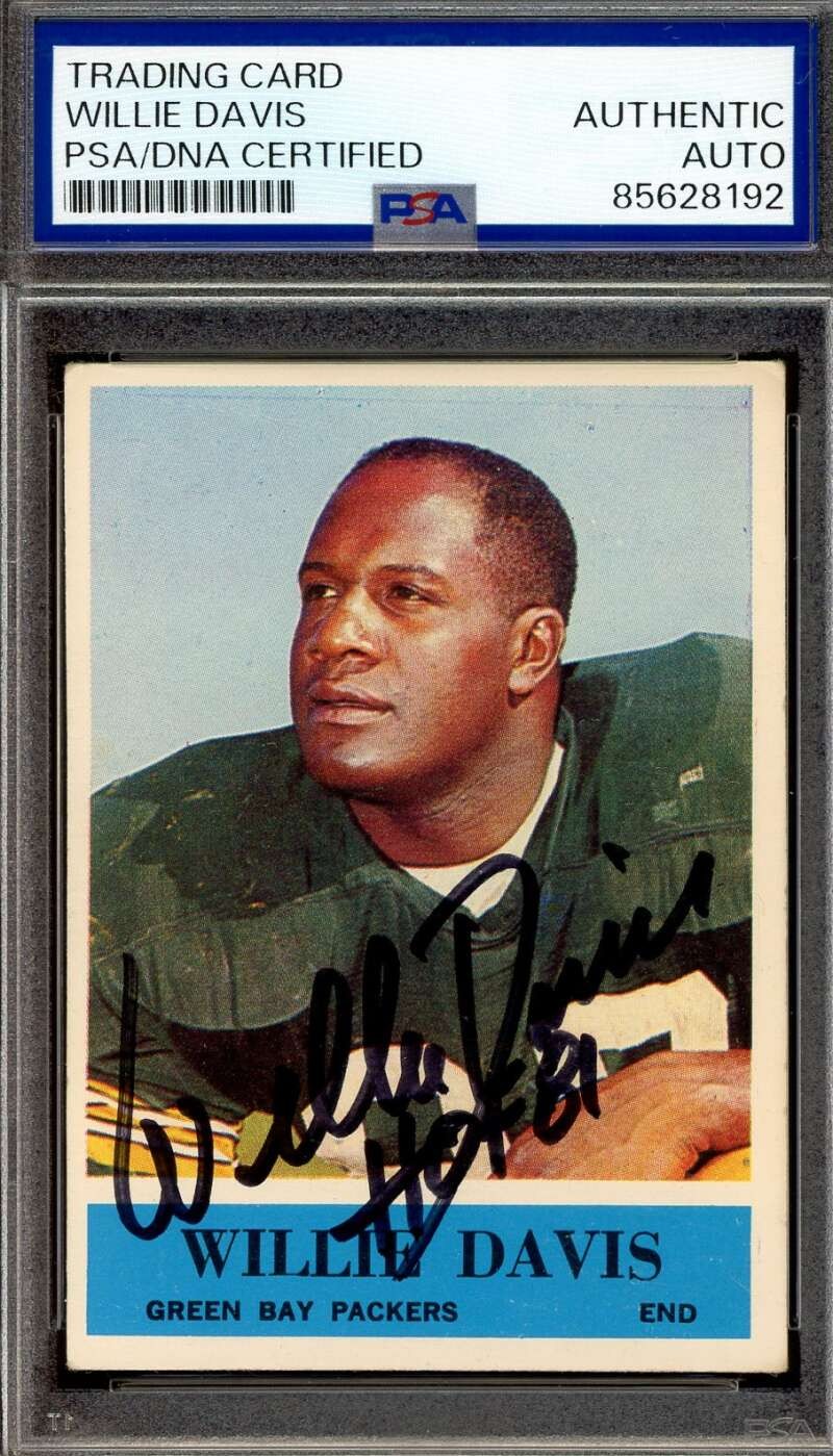 Willie Davis PSA DNA Signed 1964 Philadelphia Rookie Autograph