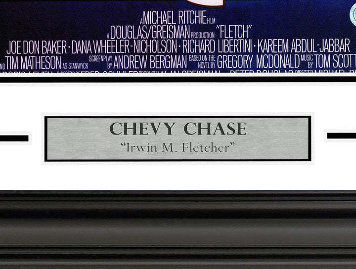 Chevy Chase Signed Framed 11x17 Fletch Movie Poster Beckett BAS Witness