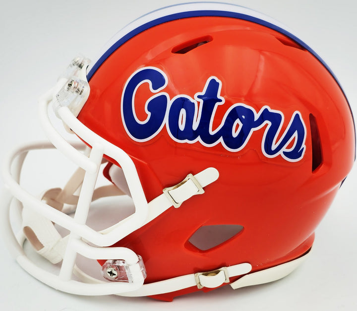 Urban Meyer Signed Florida Gators Orange Speed Mini Helmet Beckett Wit