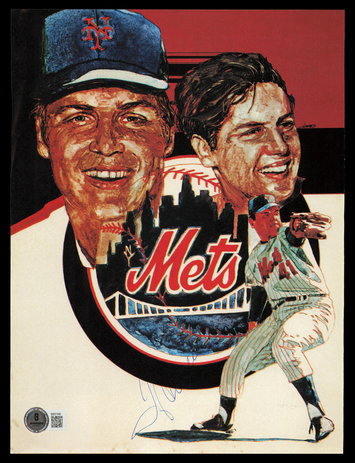 Tom Seaver Signed 8x11 Magazine Page New York Mets Beckett #BM37488
