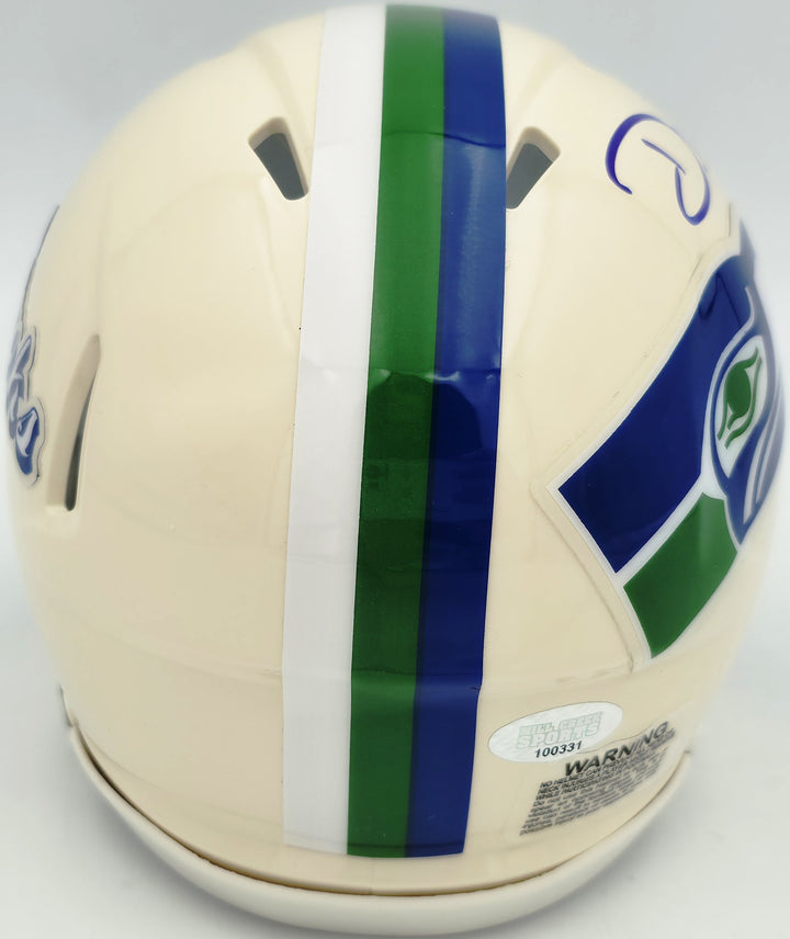 Devon Witherspoon Signed Seattle Seahawks Cream Retro Speed Mini Helmet MCS Holo