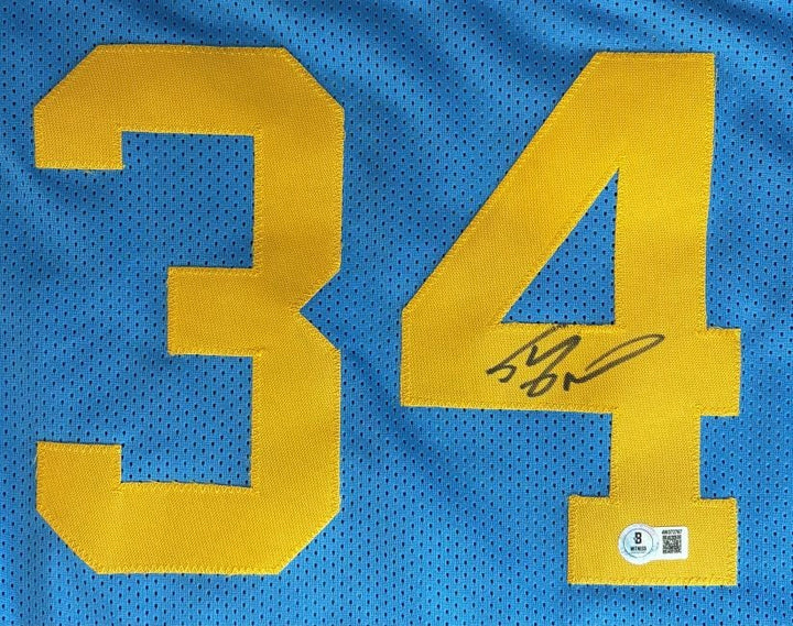Shaquille O'Neal Los Angeles Signed Light Blue Basketball Jersey BAS