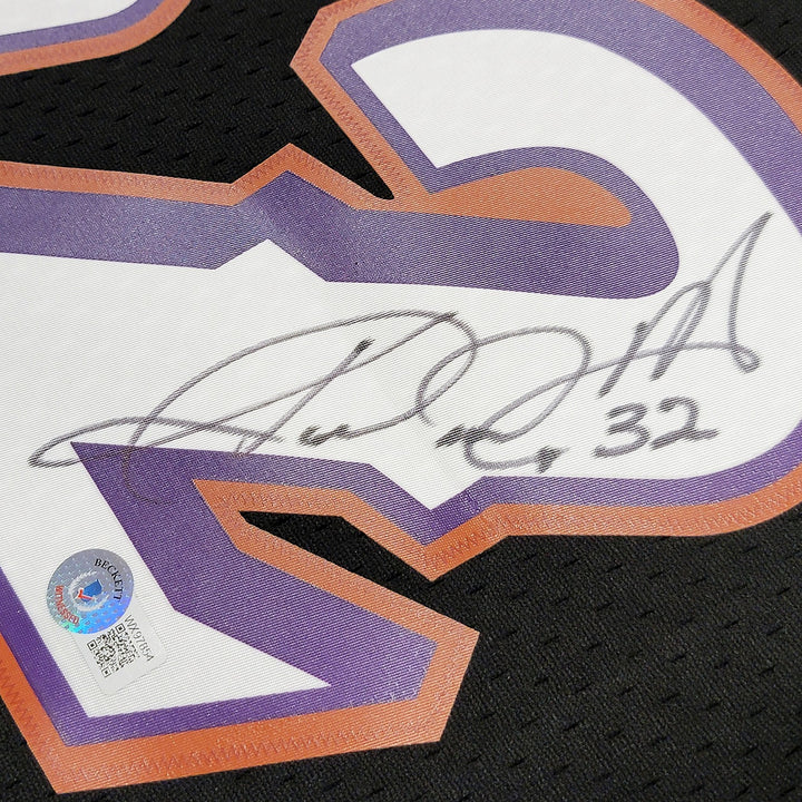 Jazz Karl Malone Auto Black Authentic Mitchell & Ness Jersey Size L Beckett Wit