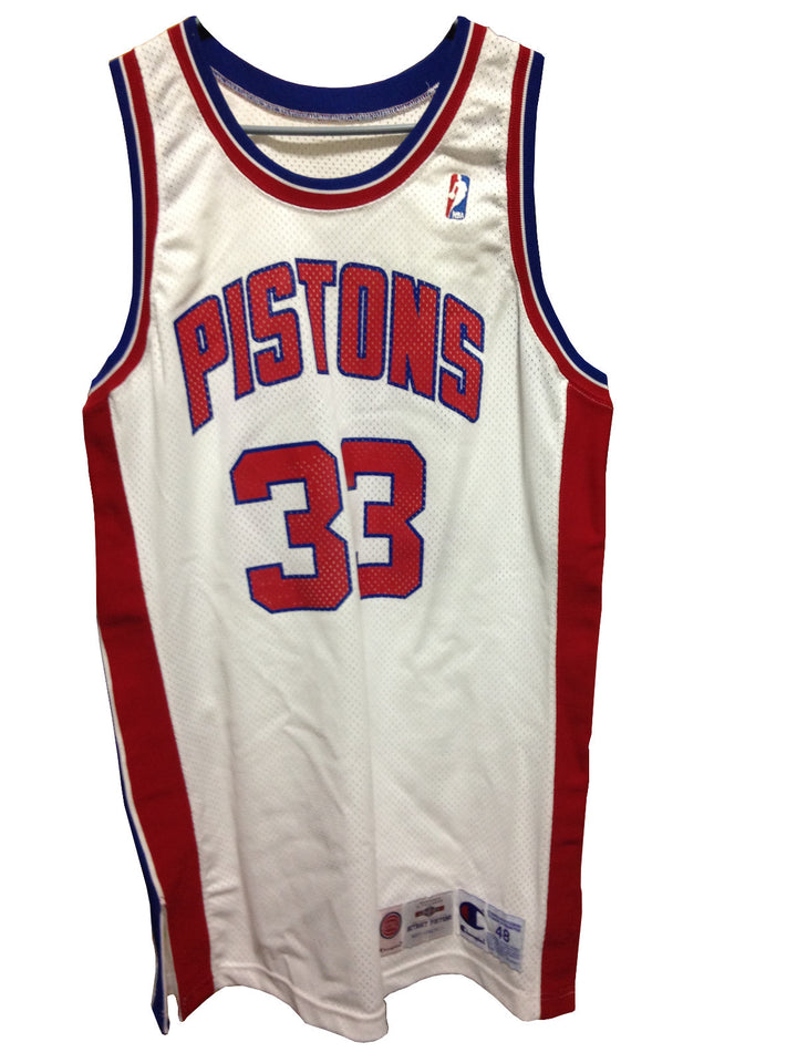 Grant Hill Detroit Pistons game used 1994-95 Rookie Jersey +3 tag Inverse Logo