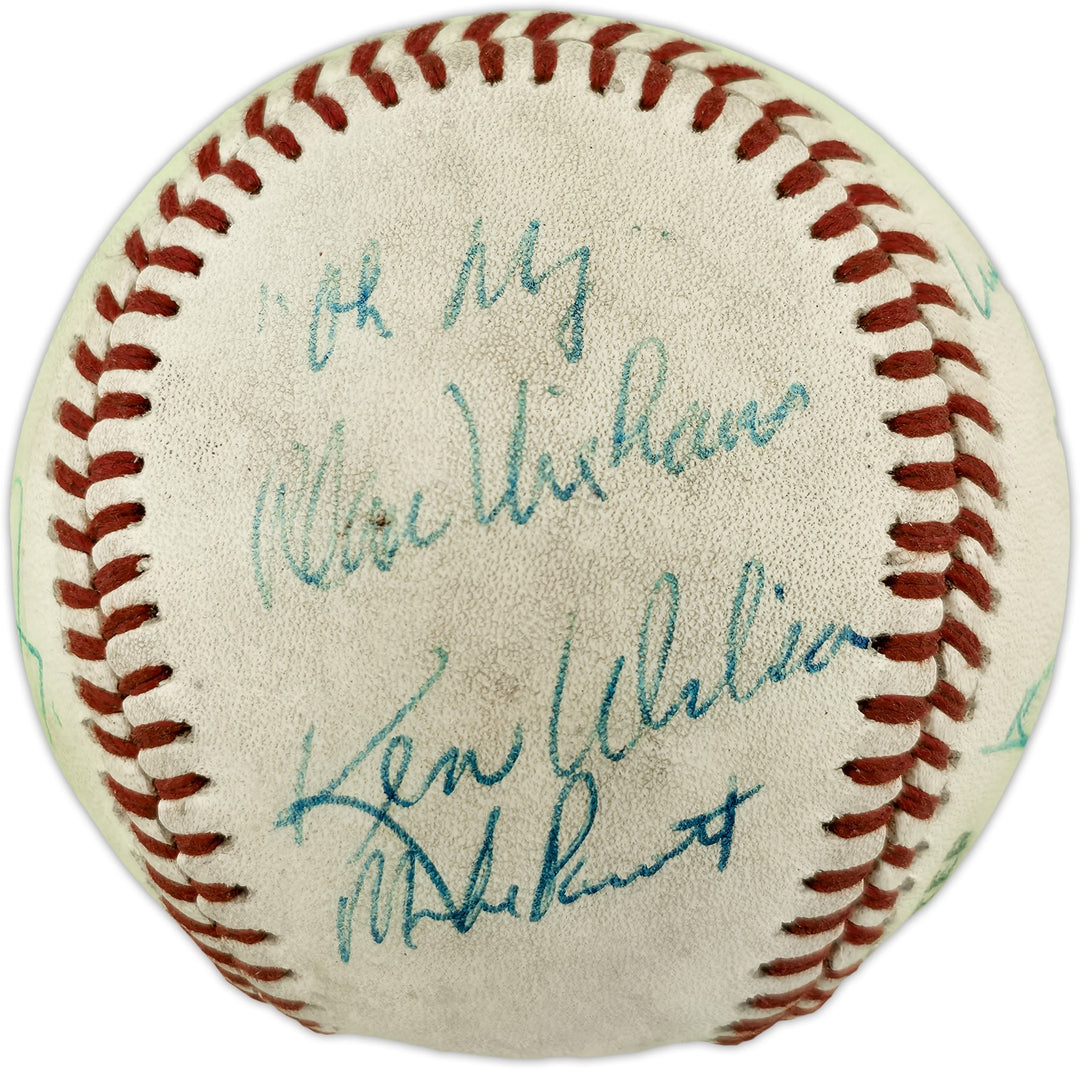 Dave Niehaus & 7 Others Signed Official Feeney NL Baseball Mariners "Oh My"
