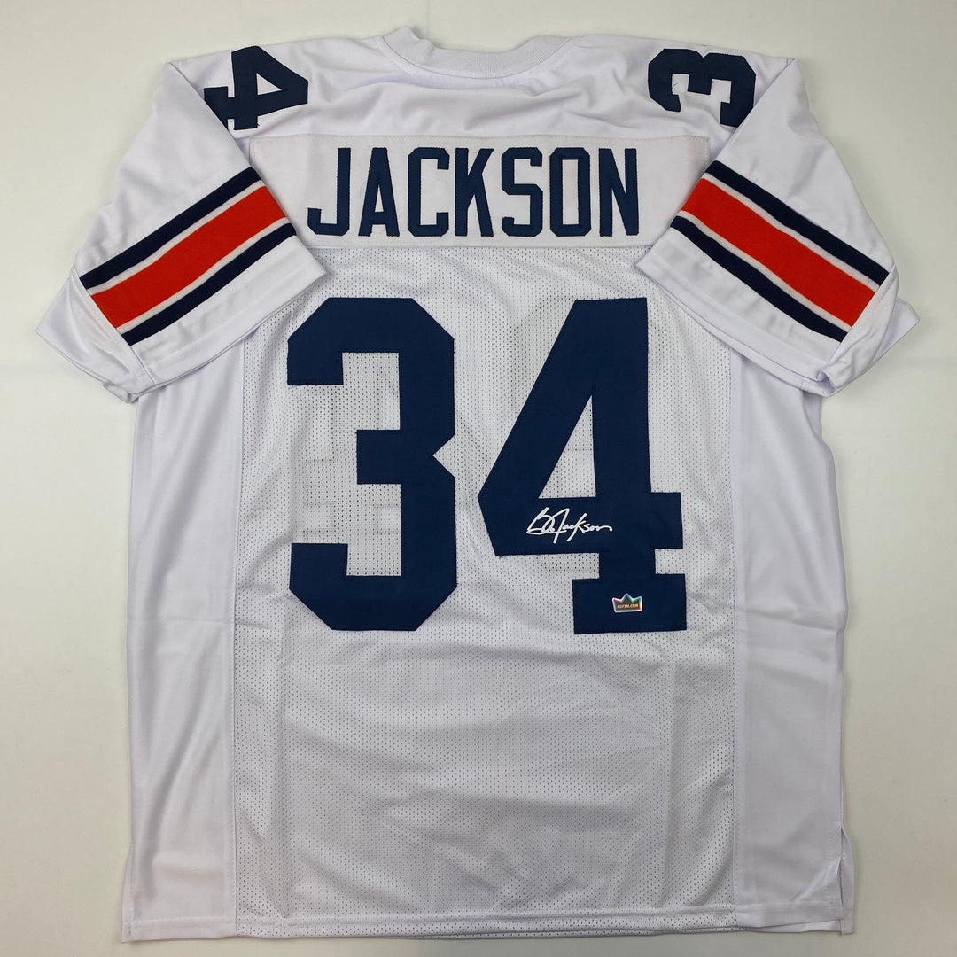 Facsimile Autographed Bo Jackson Auburn White Reprint Laser Jersey Size Men's XL