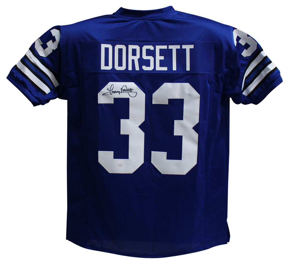 Tony Dorsett Autographed/Signed Pro Style Blue XL Jersey JSA 35267