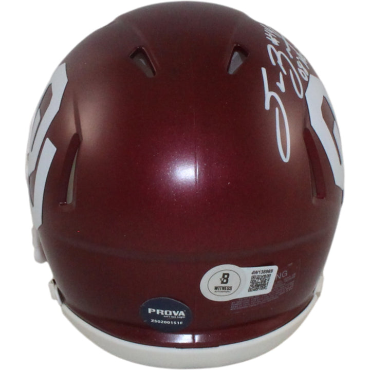Sam Bradford Autographed Oklahoma Sooners Mini Helmet Heisman Beckett WIT 55036