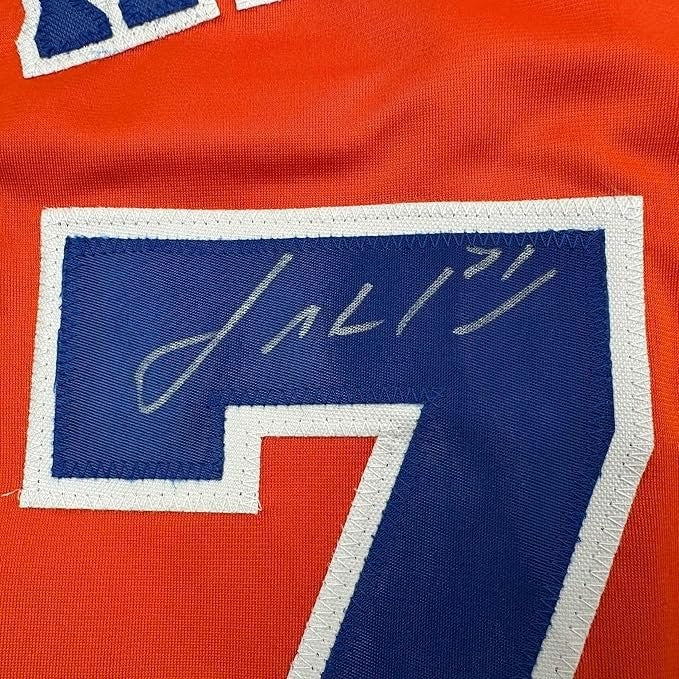 Framed Autographed/Signed Josh Hader 35x39 Houston Orange Jersey JSA CO