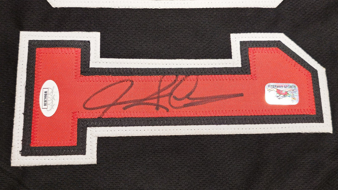 Chicago Bulls Dennis Rodman Autographed Signed Black Jersey JSA