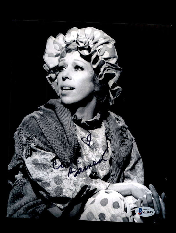 Carol Burnett BAS Beckett Coa Signed 8x10 Photo Autograph