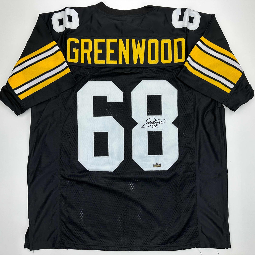 Facsimile Autographed L.C. LC Greenwood Pittsburgh Black Reprint Jersey Men's XL