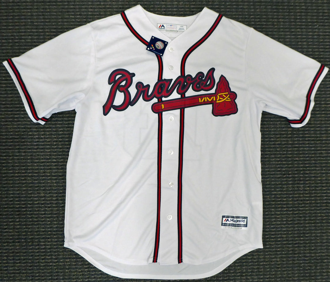 Atlanta Braves Ronald Acuna Jr. Signed Majestic Cool Base White Jersey Size L