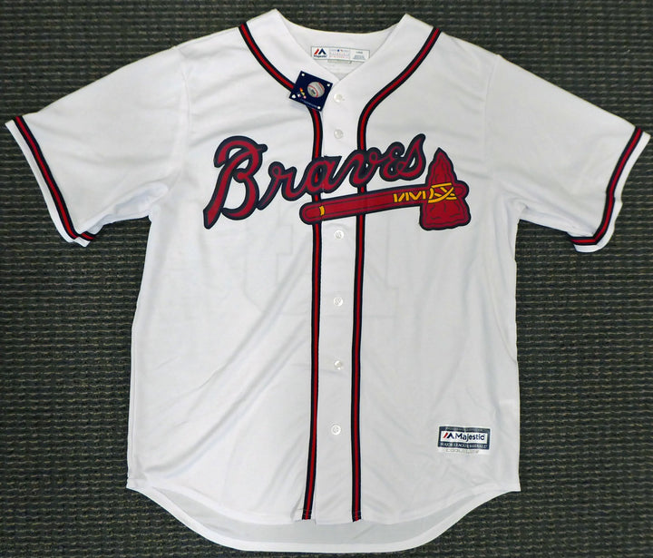 Atlanta Braves Ronald Acuna Jr. Signed Majestic Cool Base White Jersey Size L