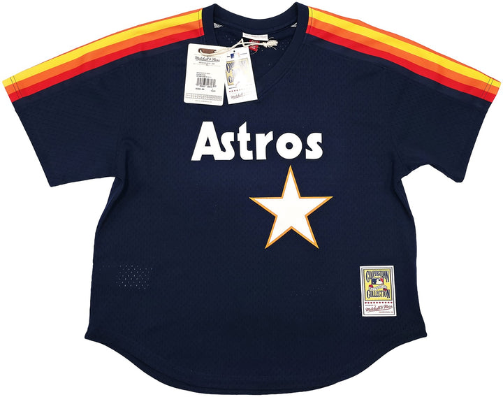 Houston Astros Nolan Ryan Signed Blue Mitchell & Ness Cooperstown Collection