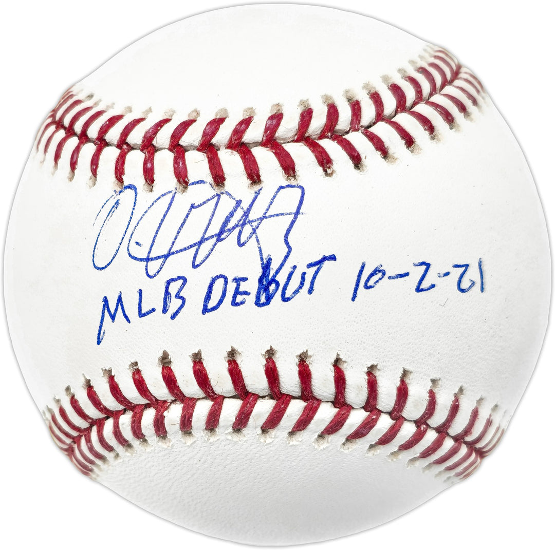 Oneil Cruz Signed MLB Baseball Pirates "MLB Debut 10-2-21" Beckett #BJ55831