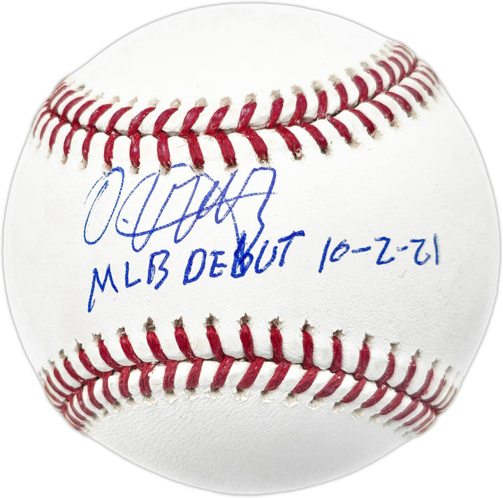 Oneil Cruz Signed MLB Baseball Pirates "MLB Debut 10-2-21" Beckett #BJ55831