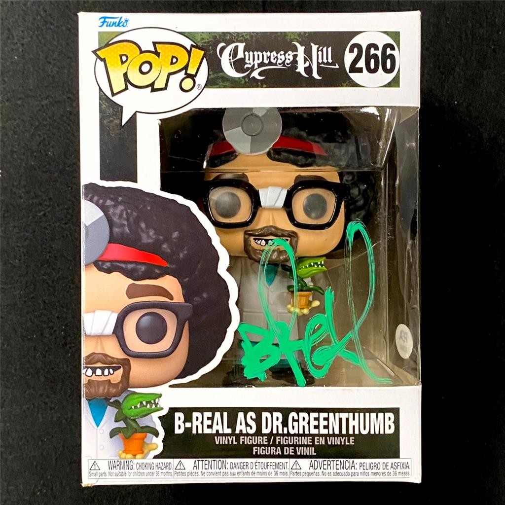 B-Real signed Cypress Hill Dr. Greenthumb Funko Pop! 266 figure autograph PSA